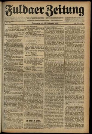 Ausgabe vom Donnerstag, den 22. November 1917.