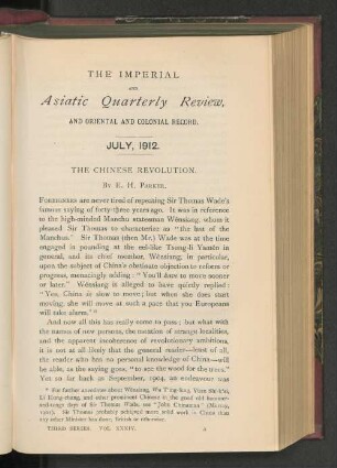 Vol. XXXIV, Nr. 67. July, 1912.