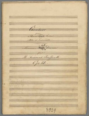 Quartette, Violine, Viola, Violoncello, Klavier, op. 12. - BSB Mus.Schott.Ha 9342-2