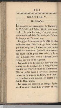 Chapitre V. Du Mouton