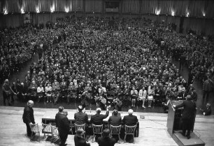 Schlußkundgebung der CDU zur Landtagswahl Baden-Württemberg 1968 in der Schwarzwaldhalle.