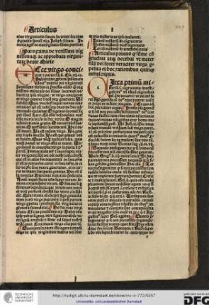 Circa primum misterium scilicet congruitatis investigabimus unde istud congruebat vel quare decuerit...