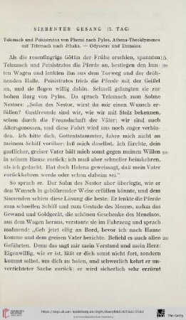 Siebenter Gesang (7. Tag)