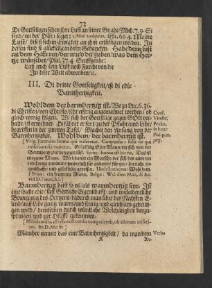 III. Di dritte Gottseligkeit/ ist di edle Barmhertzigkeit.