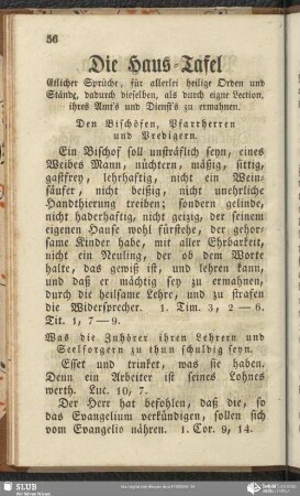 Die Haus-Tafel