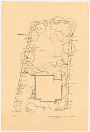 Garten Dr. Hoffmann, Frankfurt/Main: Gehölzbepflanzung 1:100