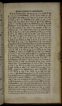 Errata typorum sic emendanda.