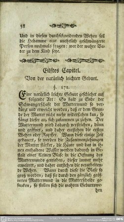 Eilftes Capitel. Von der natürlich leichten Geburt