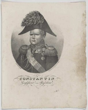 Bildnis Konstantin Pawlowitsch, Großfürst von Russland, Vicekönig von Polen