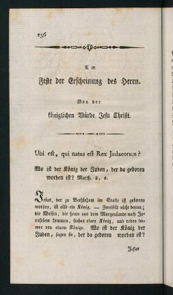 236-256, Am Feste der Erscheinung des Herrn.