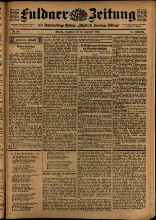 Zweite Ausgabe vom Samstag, den 30. Dezember 1899.