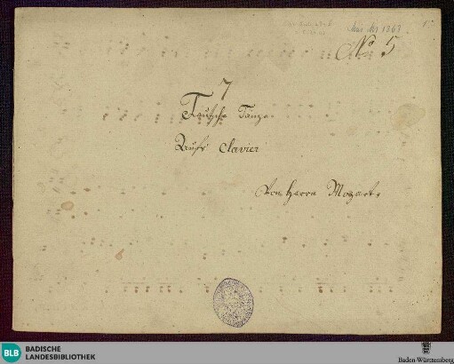 7 Deutsche Tänze - Don Mus.Ms. 1363 : pf