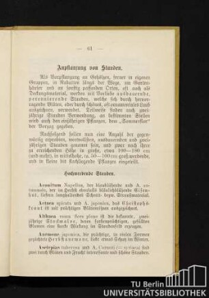 Anpflanzung von Stauden.