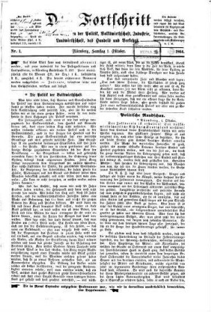 Der Fortschritt auf allen Gebieten des öffentlichen Lebens. 1864