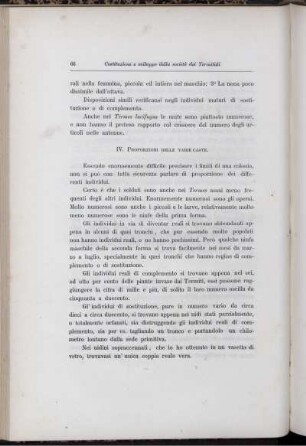 IV. Proporzione Delle Varie Caste.