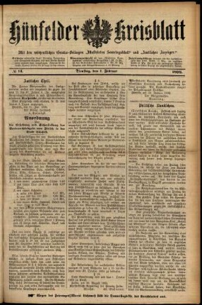 Ausgabe vom Dienstag, den 01. Februar 1898.