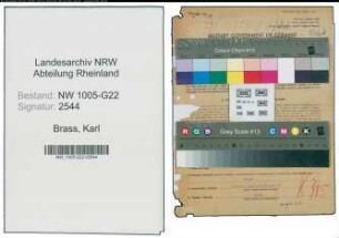Entnazifizierung Karl Brass , geb. 23.05.1890 (Baecker)