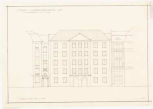 Wohnhaus Hardenbergstraße 9a, Berlin-Charlottenburg Umbau: Ansicht Hauptfassade 1:100