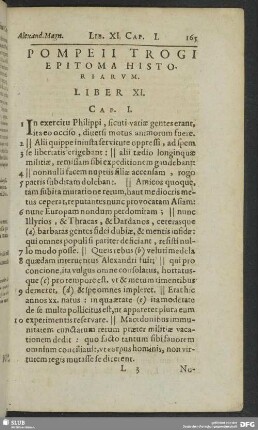 Pompeii Trogi Epitoma Historiarum, Liber XI.
