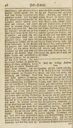 Auf die heilige Fasten-Zeit