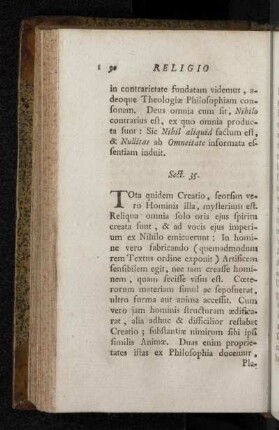 Sect. 35. [De Creatione Hominis. De Anima humana , ejusque productione : An ex traduce?]