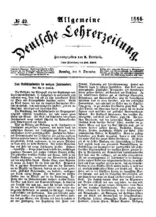 Das Volksschulwesen im vorigen Jahrhundert