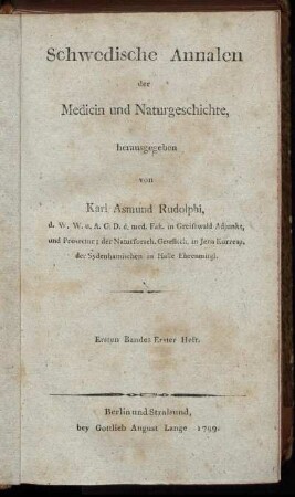 Ersten Bandes Erster Heft