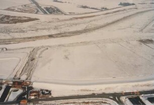 Eis auf der Unterems beim Emstunnel