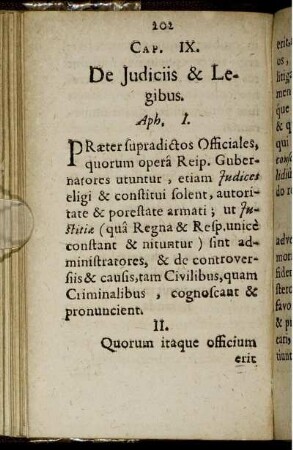Cap. IX. De Judiciis & Legibus.