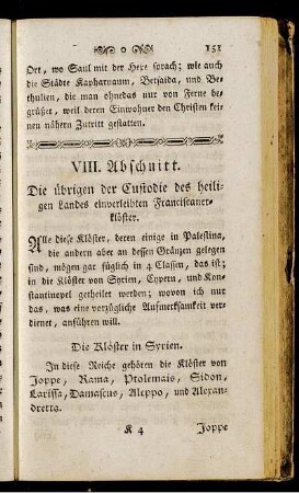 VIII. Abschnitt.