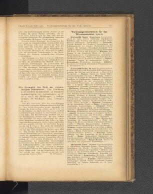 Vorlesungsverzeichnis für das Wintersemester 1920/21