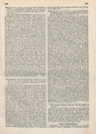 189 [Rezension] Müller, Karl Joseph, Das vierte Evangelium in christologischer Hinsicht