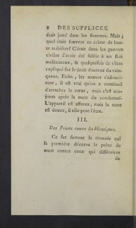 III. Des Peines contre les Hérétiques.