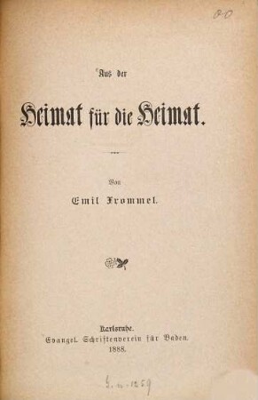Aus der Heimat für die Heimat