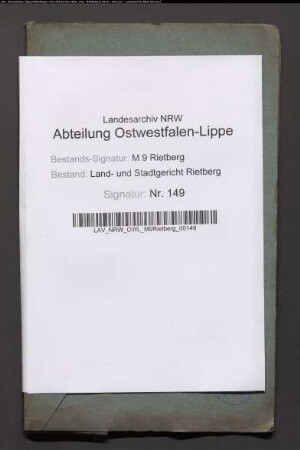 Teilungsrezess der Gemeinheit Kittheide zu Liemke