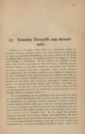 III. Polnische Übergriffe und Gewalttaten