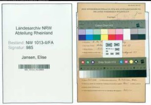 Entnazifizierung Elise Jansen , geb. 25.05.1881 (Haendlerin)