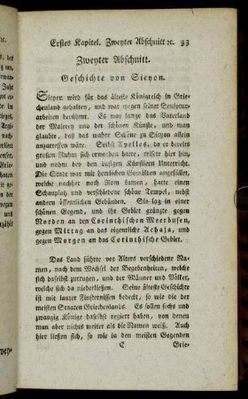 Zweyter Abschnitt. Geschichte von Sicyon.