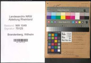 Entnazifizierung Wilhelm Brandenberg , geb. 24.04.1891 (Metzgermeister)