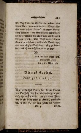 Viertes Capitel. Ende gut alles gut.