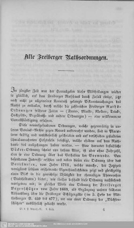 Alte Freiberger Rathsordnungen