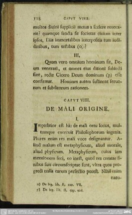 Caput VIIII. De Mali Origine