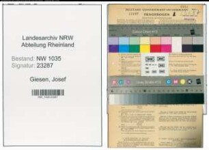 Entnazifizierung Josef Giesen , geb. 05.02.1907 (Kaufmaennischer Angestellter)