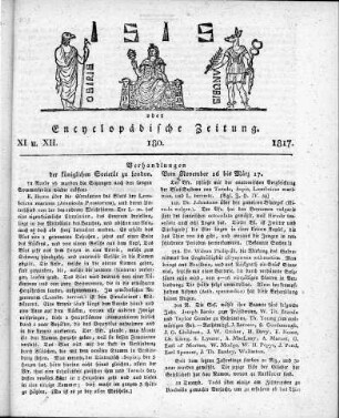 Verhandlungen der königlichen Societät zu London. - Vom November [18]16 bis März [18]17