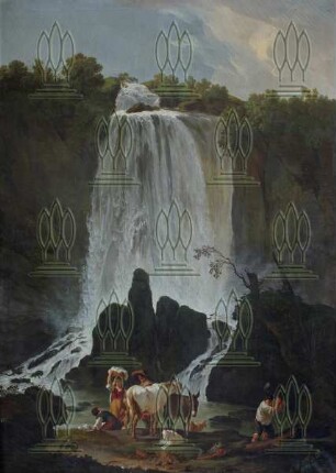 Landschaft mit Wasserfall