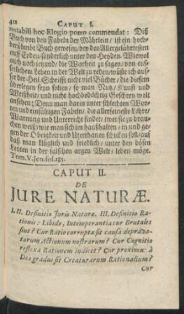 Caput II. De Iure Naturae