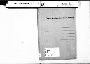Zivilstandsregister der Juden der Pfarrei Körbecke, Kreis Warburg (Original und Duplikat) (GHT 1818-1822) (Gemeinde: Körbecke)