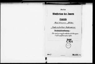 Wirtschaftsrechnung der Staatlichen Bäderverwaltung Badenweiler