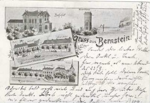 Postkarte, Bernstein (Pełczyce)