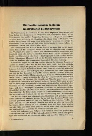 Die bestimmenden Faktoren im deutschen Bildungswesen
